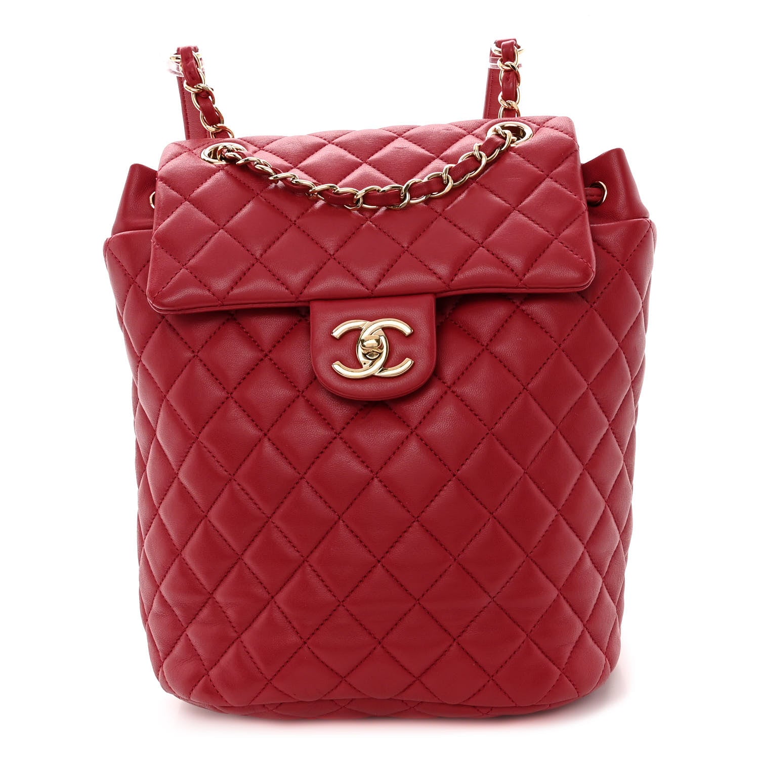 Chanel Lambskin Quilted Small Urban Spirit Backpack Red 1 of 10