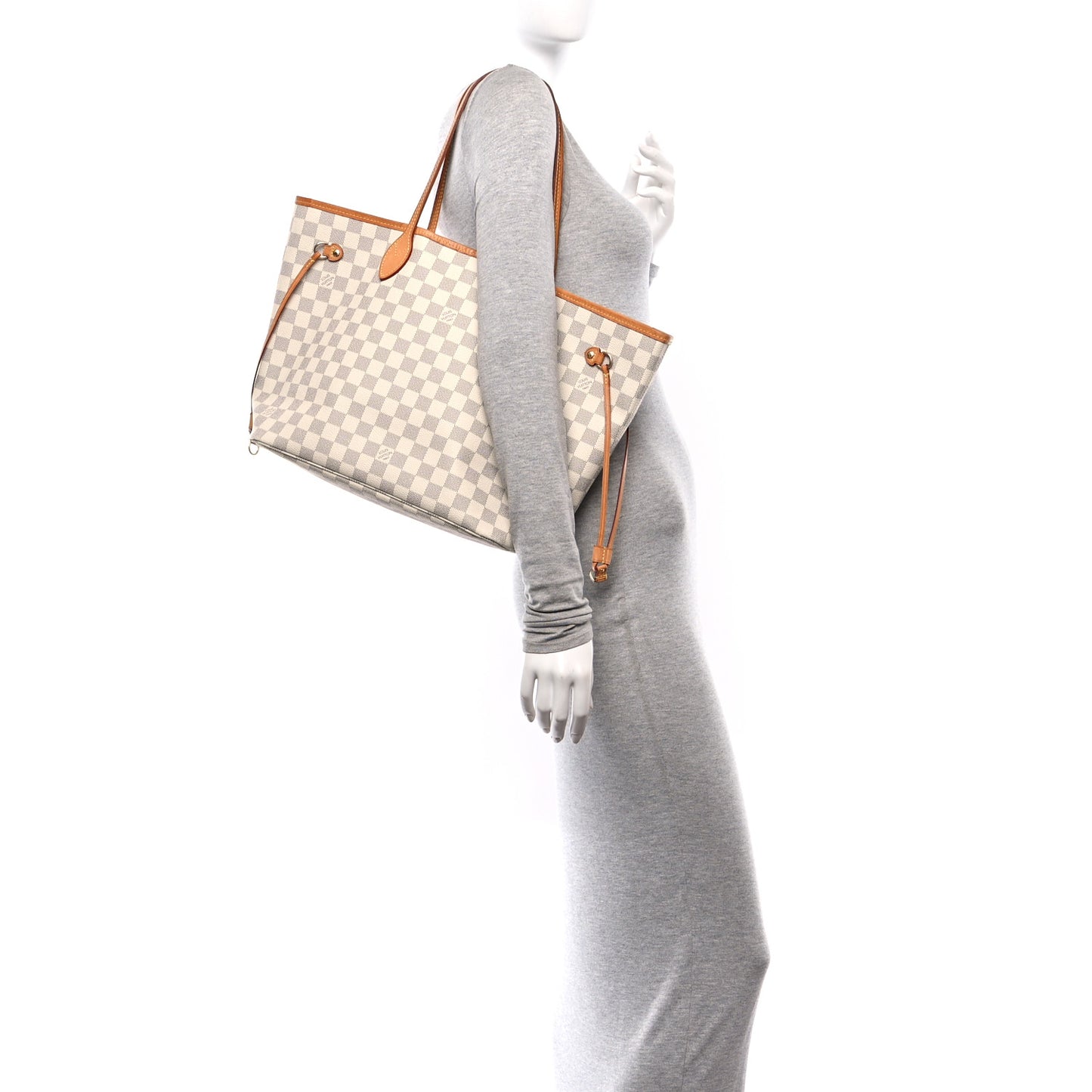 Damier Azur Neo Neverfull MM Rose Ballerine