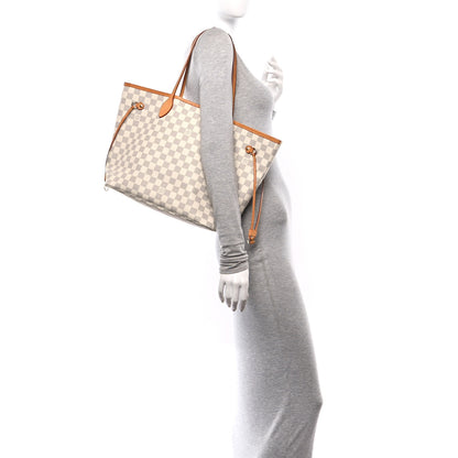 Louis Vuitton Damier Azur Neo Neverfull MM Rose Ballerine 2 of 11