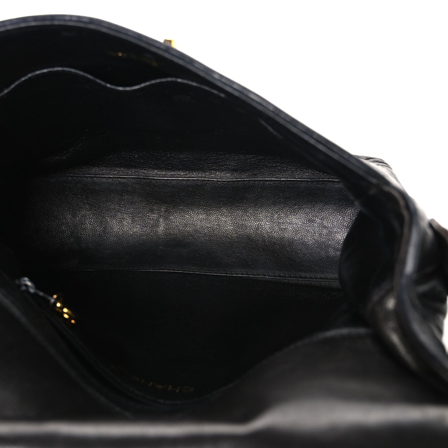 Lambskin Quilted Flap Shoulder Bag Black