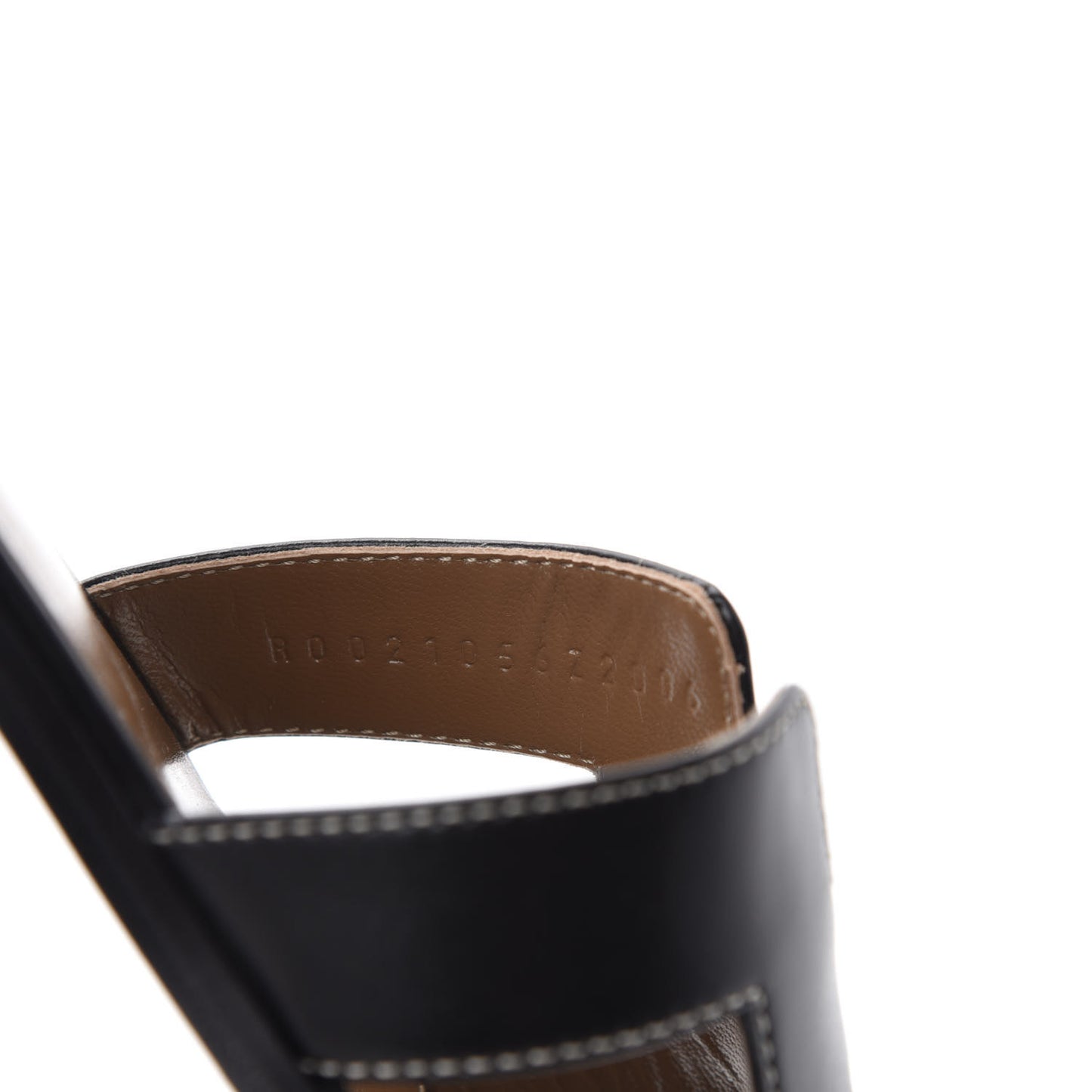 Box Calfskin Oran Sandals 37 Black