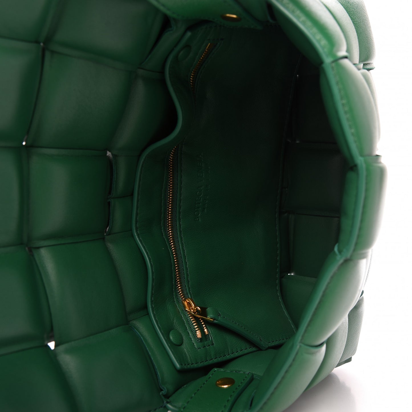 Nappa Maxi Intreccio Padded Cassette Crossbody Bag Racing Green