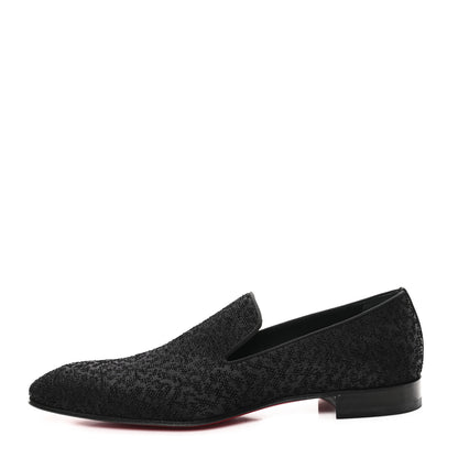 Christian Louboutin Embroidered Mens Flat Loafer 43 Black 1 of 8