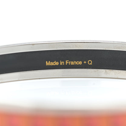 Hermes Enamel Printed Colliers de Chiens Narrow Bracelet 70 Sables 9 of 10