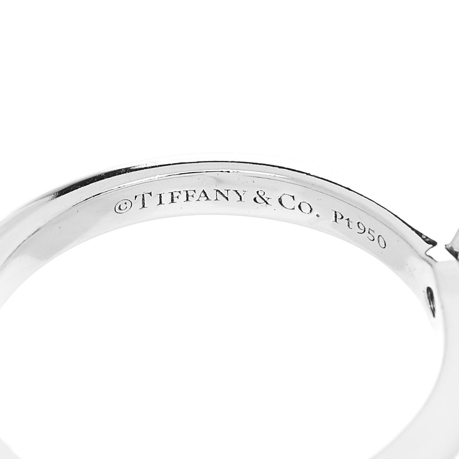 Tiffany Platinum Diamond 2.08ct Princess Cut Solitaire Engagement Ring 48 4.5 6 of 7
