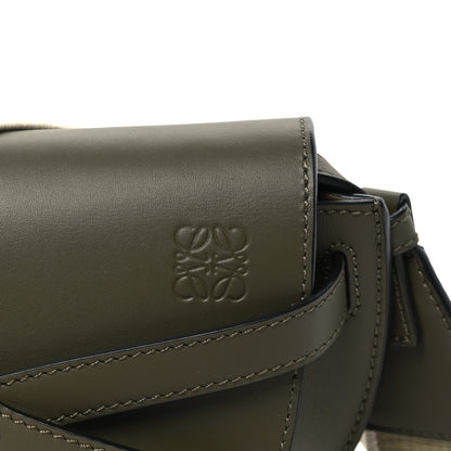 Loewe Calfskin Jacquard Mini Gate Dual Bag Autumn Green 6 of 9