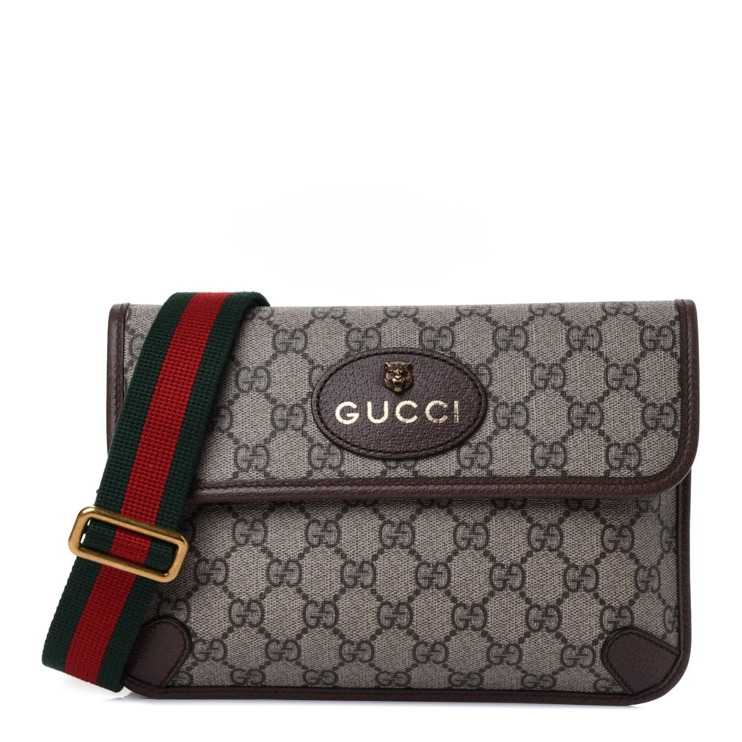 Gucci GG Supreme Monogram Neo Vintage Web Belt Bag Brown 1 of 4