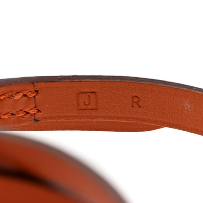Hermes Chamonix Hapi 3MM Triple Tour Wrap Bracelet Orange 4 of 5