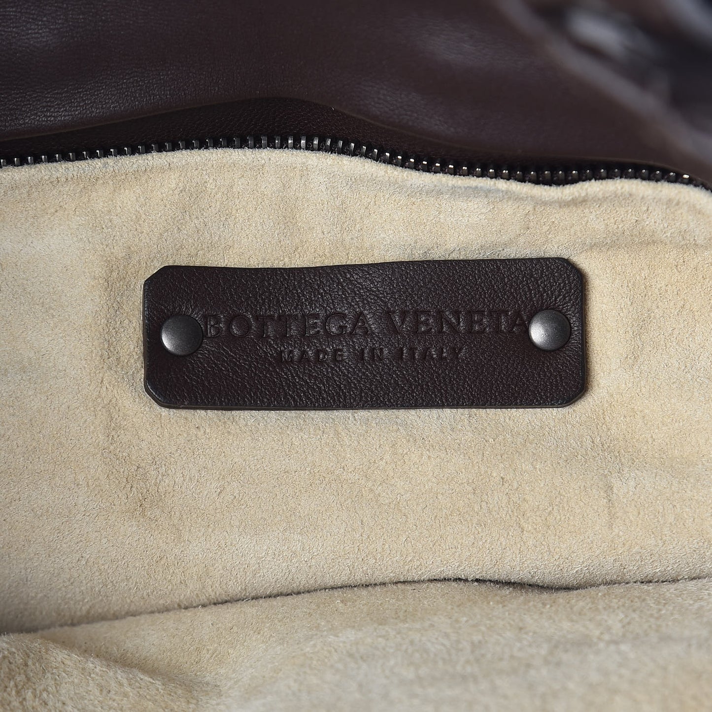 Nappa Intrecciato Pleated Tote Ebano