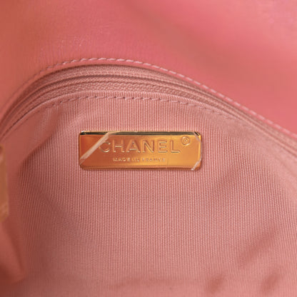 Chanel Iridescent Calfskin Quilted Medium Chanel 19 Flap Pink 6 of 10