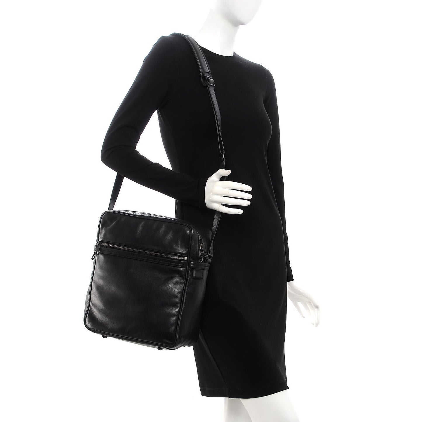 Calfskin Monogram Messenger Black