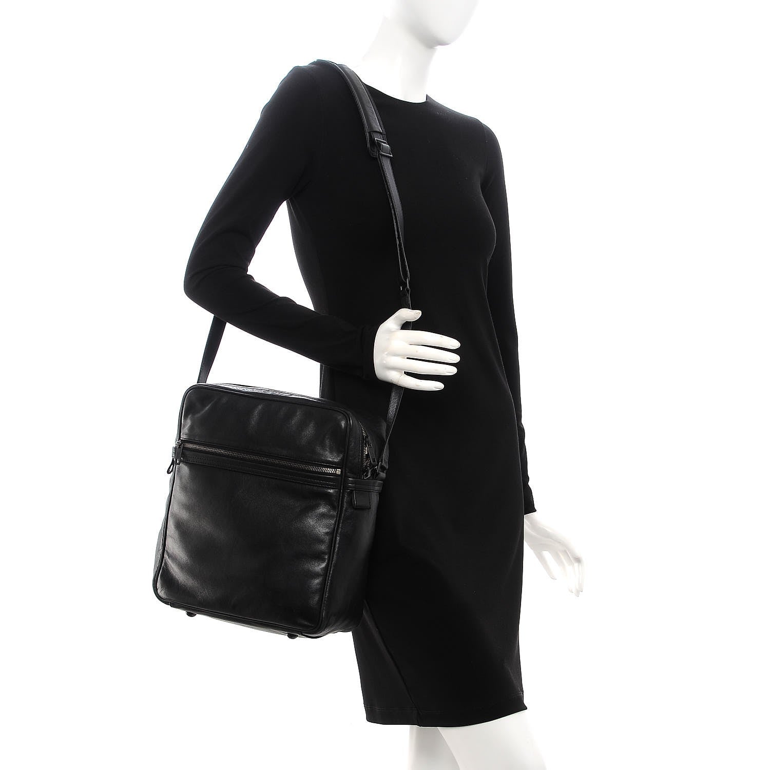 Louis Vuitton Calfskin Monogram Messenger Black 2 of 14