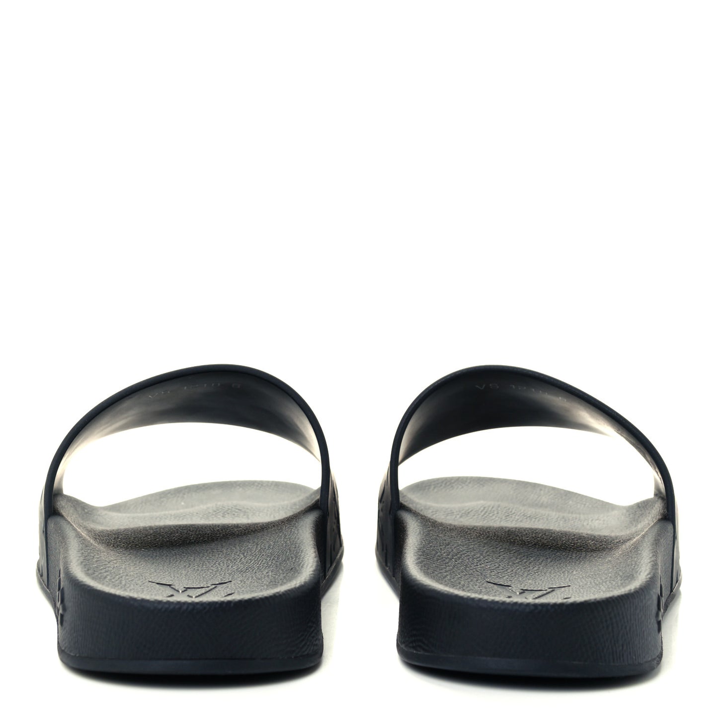 Rubber Embossed Monogram Mens Waterfront Mules 6 Black
