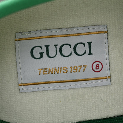 Gucci New Denim GG Monogram Web Mens 1977 Tennis Sneakers 8 Black Ivory 6 of 6