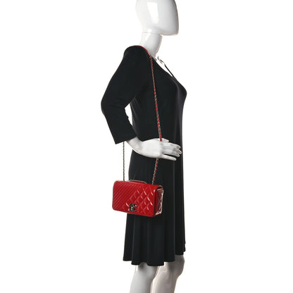 Chanel Patent Quilted Small Coco Boy Flap Red 2 of 11