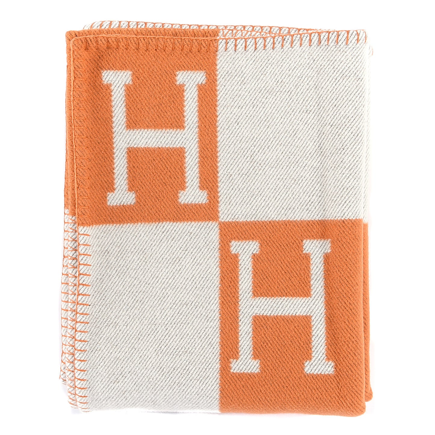 Wool Cashmere Signature Classic Avalon Blanket Ecru Potiron