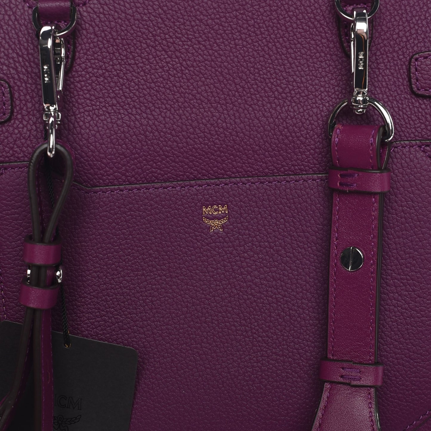 Grained Calfskin Medium Milla Convertible Backpack Mystic Purple