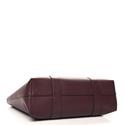 Mulberry Small Classic Grain Bayswater Tote Burgundy Oxford Blue 4 of 11