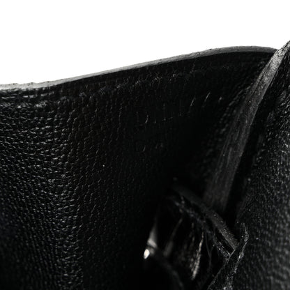 Hermes Togo Shiny Niloticus Crocodile Birkin Touch 30 Black 7 of 12