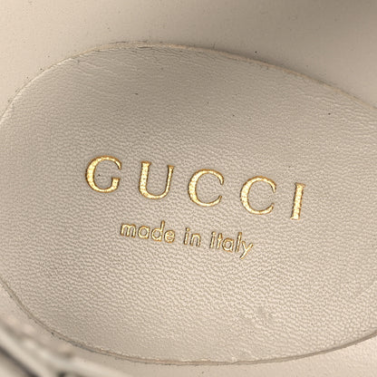 Gucci Calfskin Elizabeth Nappa Charlotte Logo Slingback Sandals 37.5 Mystic White Platino 9 of 15