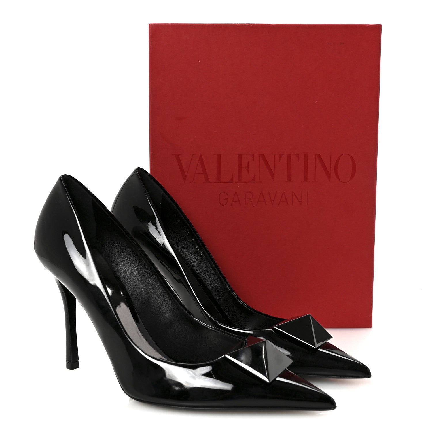 Valentino Garavani Patent Tonal One Stud 100mm Pumps 40.5 Black 9 of 9