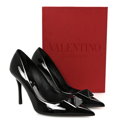 Valentino Garavani Patent Tonal One Stud 100mm Pumps 40.5 Black 9 of 9