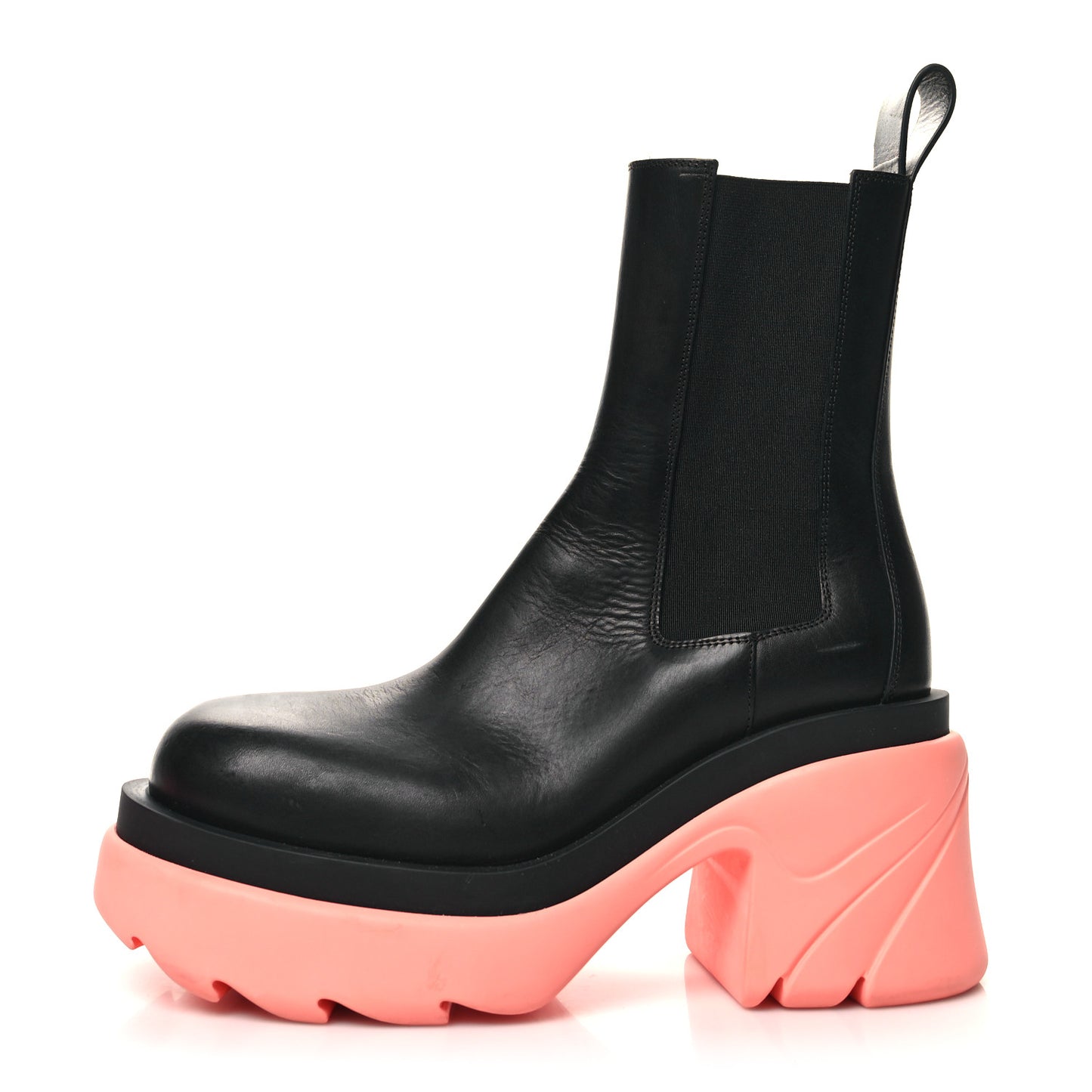 Calfskin The Flash Chelsea Boots 38 Black Flamingo