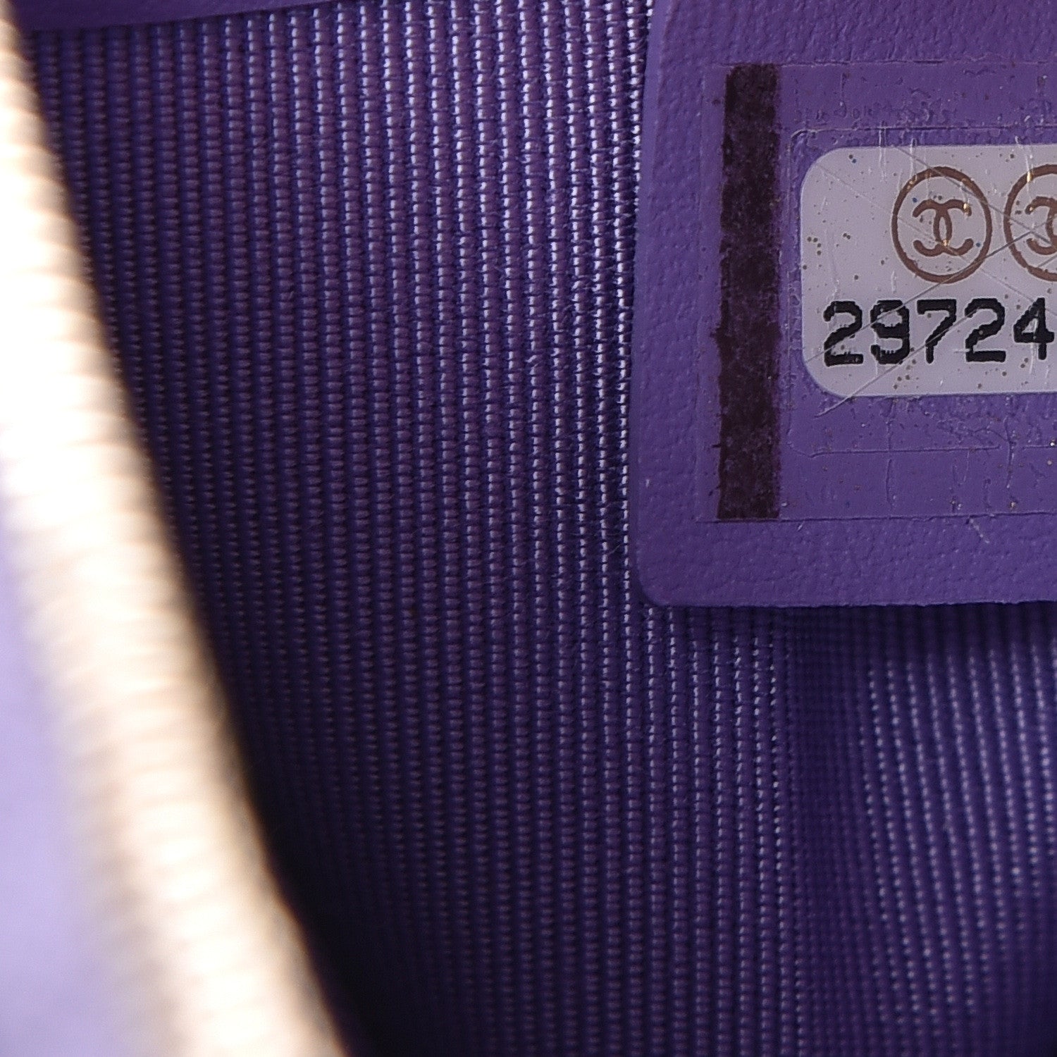 Chanel Caviar Quilted Zipped Key Holder Case Purple 9 of 11