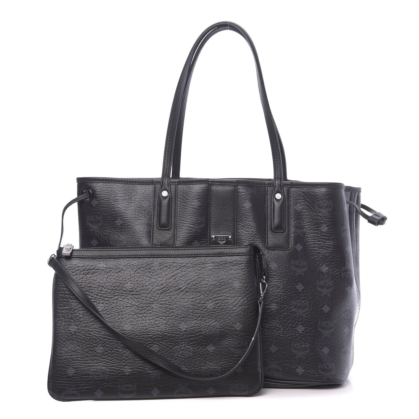 Visetos Medium Liz Reversible Shopper Tote Black