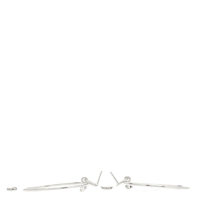 Hermes Sterling Silver MM Loop Earrings 3 of 6