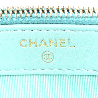 Chanel Caviar Quilted Small Clutch With Chain Light Blue 6 of 12