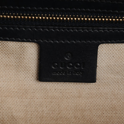 Gucci Monogram Selleria Calfskin Vintage Web Medium Boston Beige Blue 6 of 10