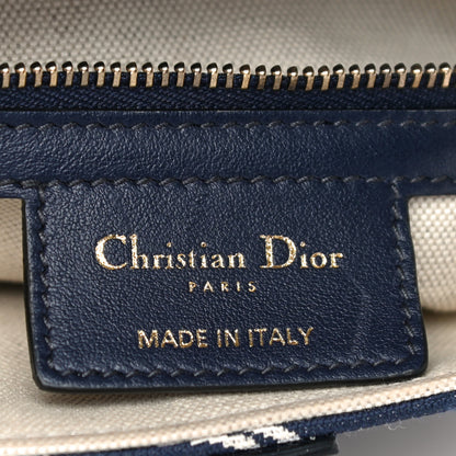 Christian Dior Canvas Embroidered Dioriviera Saddle Bag Blue 6 of 10