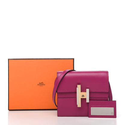 Hermes Villandry Calfskin Mini Cinhetic Wallet Rose Pourpre 9 of 9