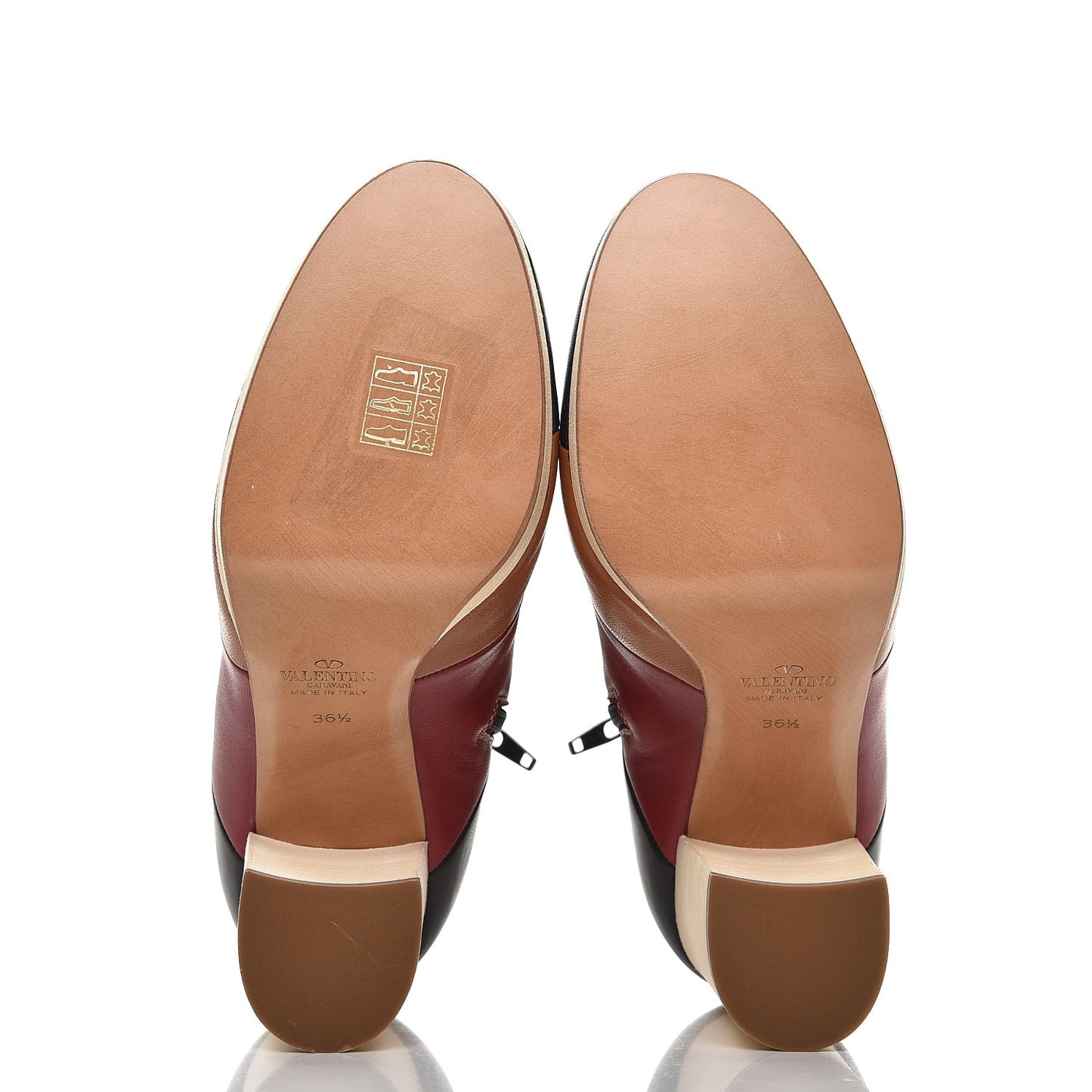 Nappa Patchwork Striped Bo-y-ch BBoots 36.5 Multicolor