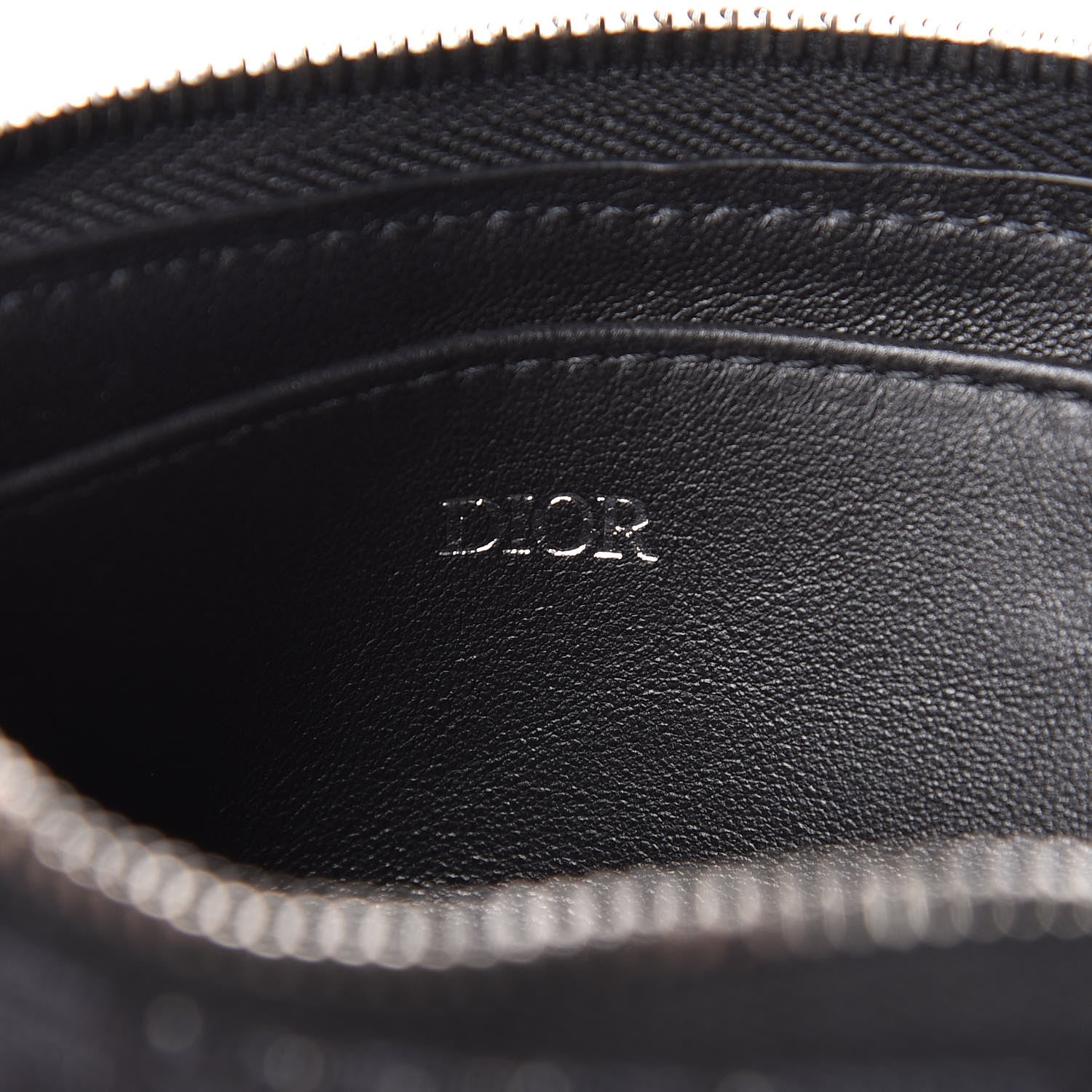 Christian Dior Oblique Zipped Card Holder Black 6 of 8