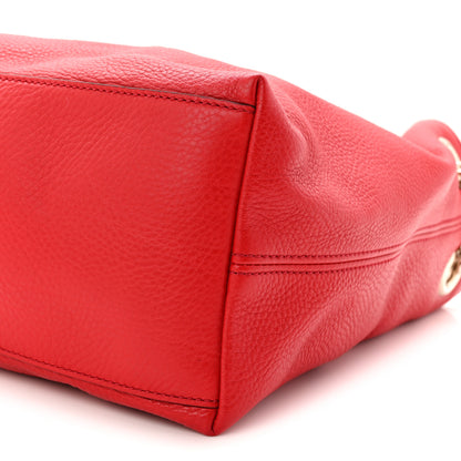 Gucci Pebbled Calfskin Medium Soho Chain Shoulder Bag Tabasco Red 10 of 10