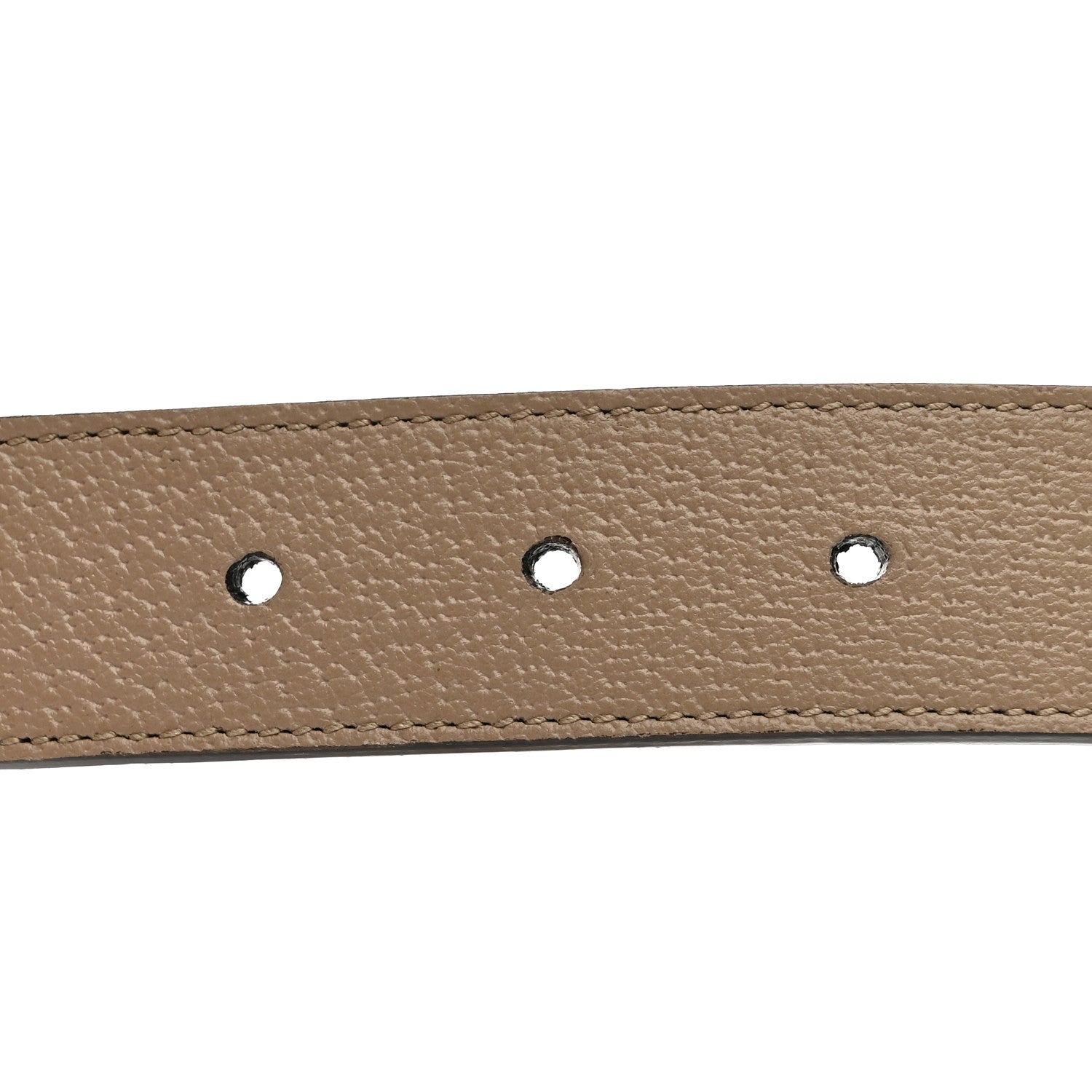 Gucci GG Supreme Monogram Matte Plutone Calfskin Double G 40mm Belt 75 30 Beige Mystic White Oatmeal 4 of 6