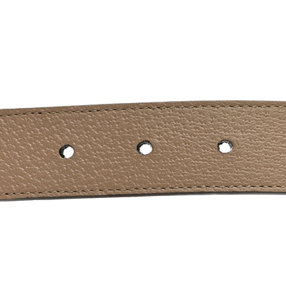 Gucci GG Supreme Monogram Matte Plutone Calfskin Double G 40mm Belt 75 30 Beige Mystic White Oatmeal 4 of 6
