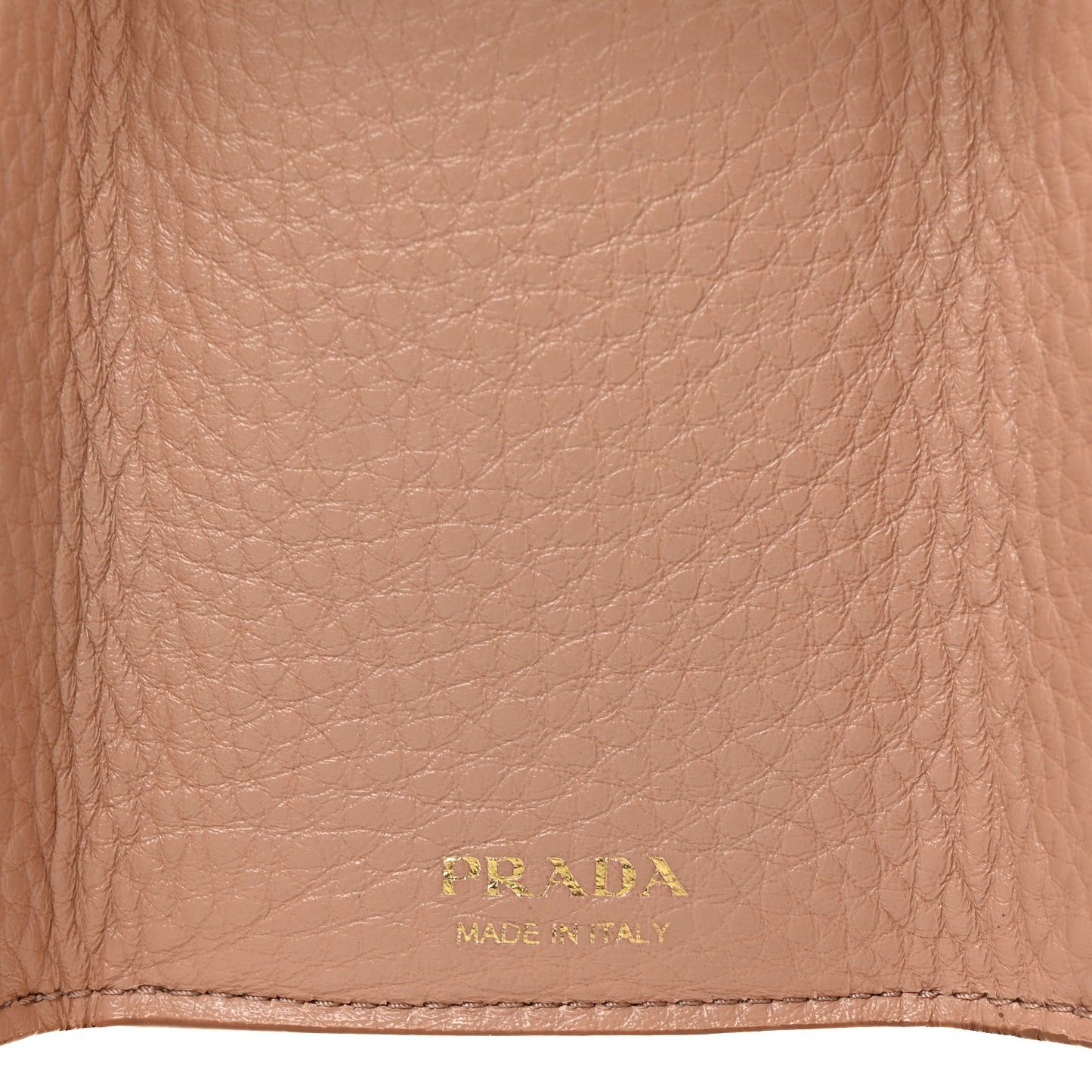 Vitello Grain Small Tri-Fold Wallet Cipria