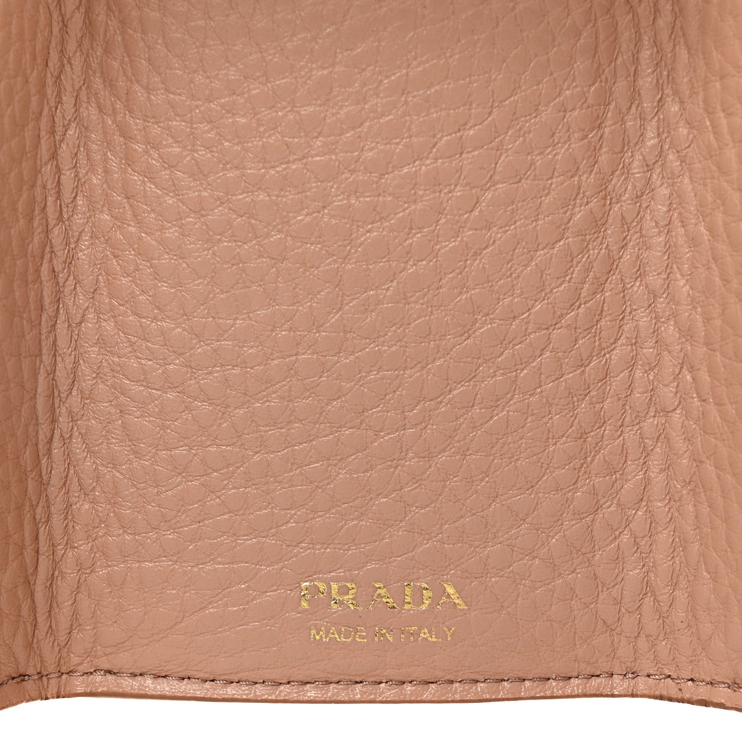 Prada Vitello Grain Small Tri-Fold Wallet Cipria 6 of 6