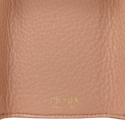 Prada Vitello Grain Small Tri-Fold Wallet Cipria 6 of 6