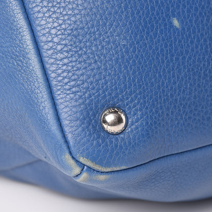 Prada Cervo Deerskin Tote Blue 13 of 16