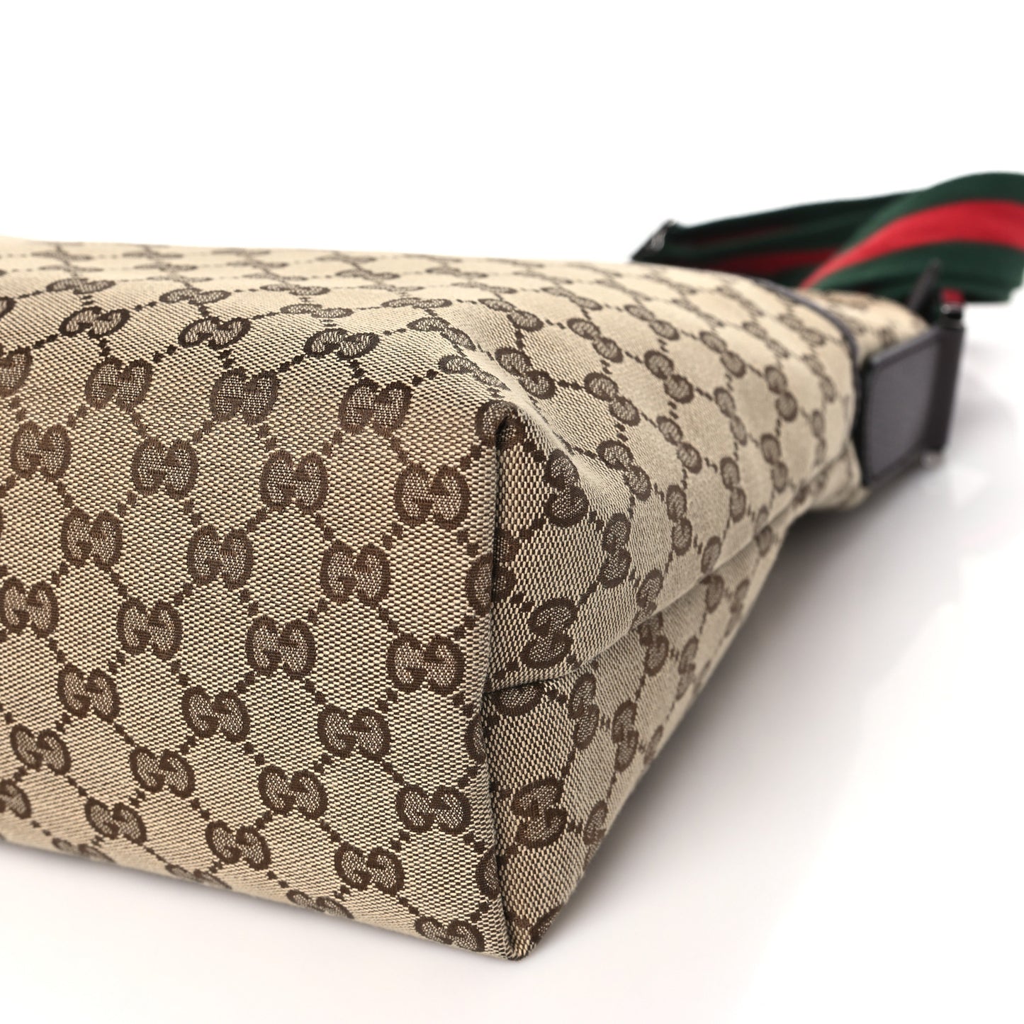 Monogram Web Medium Flat Messenger Bag Brown
