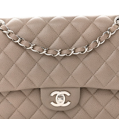 Chanel Caviar Quilted Medium Double Flap Taupe 8 of 10