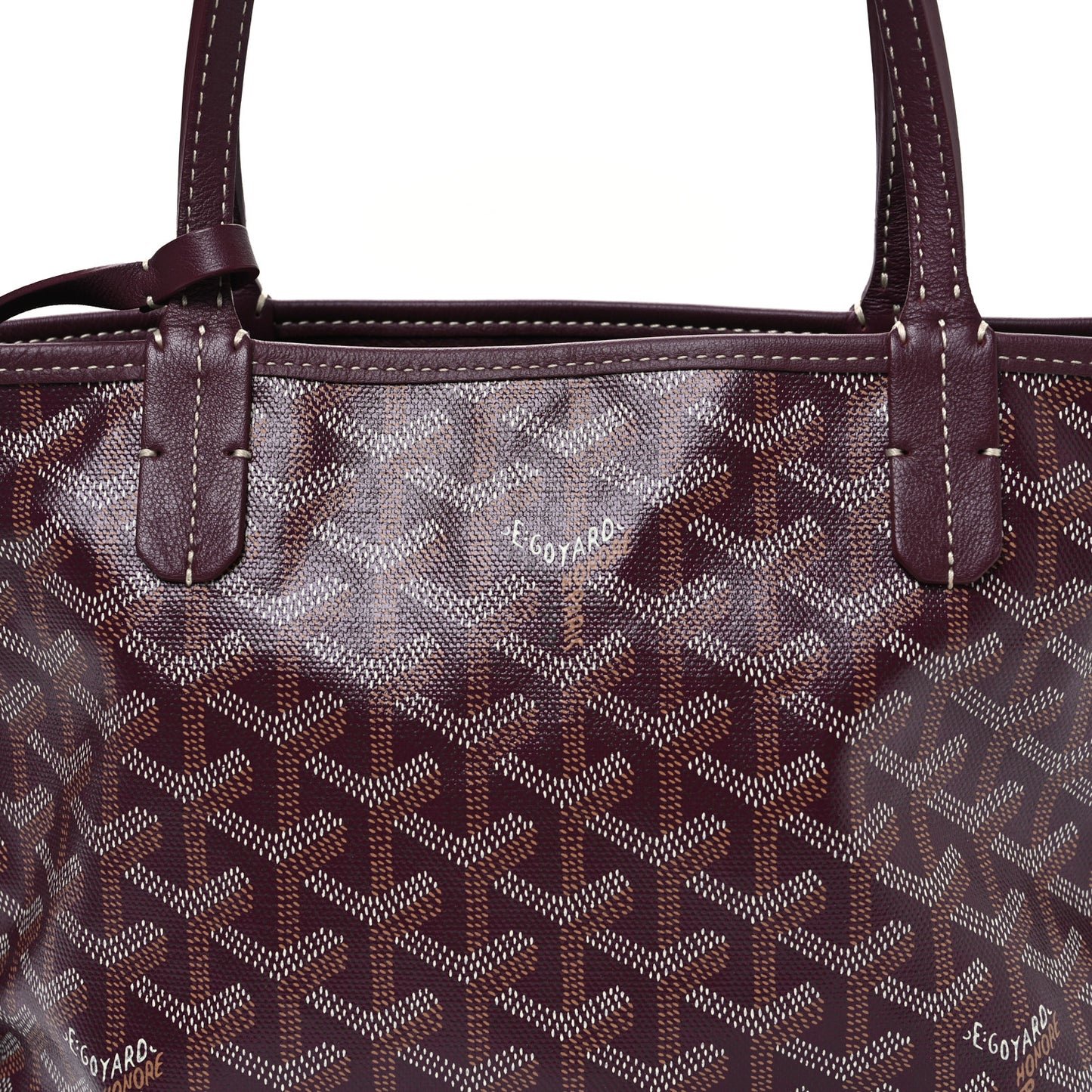 Goyardine Reversible Mini Anjou Burgundy