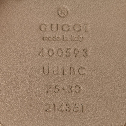 Gucci GG Supreme Monogram Textured Calfskin Double G 40mm Belt 75 30 Beige Mystic White Oatmeal 5 of 5