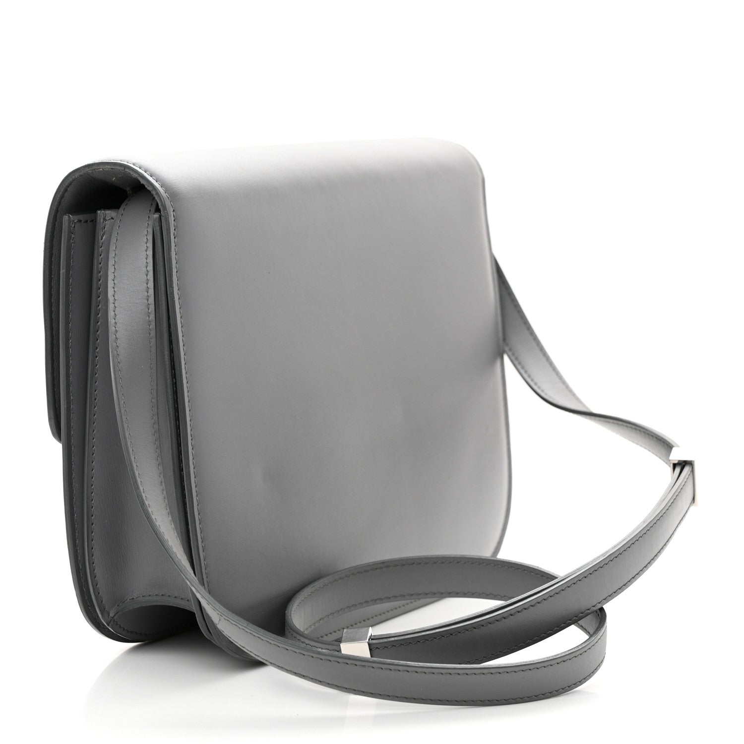 Celine Smooth Calfskin Medium Classic Box Flap Bag Storm 3 of 15
