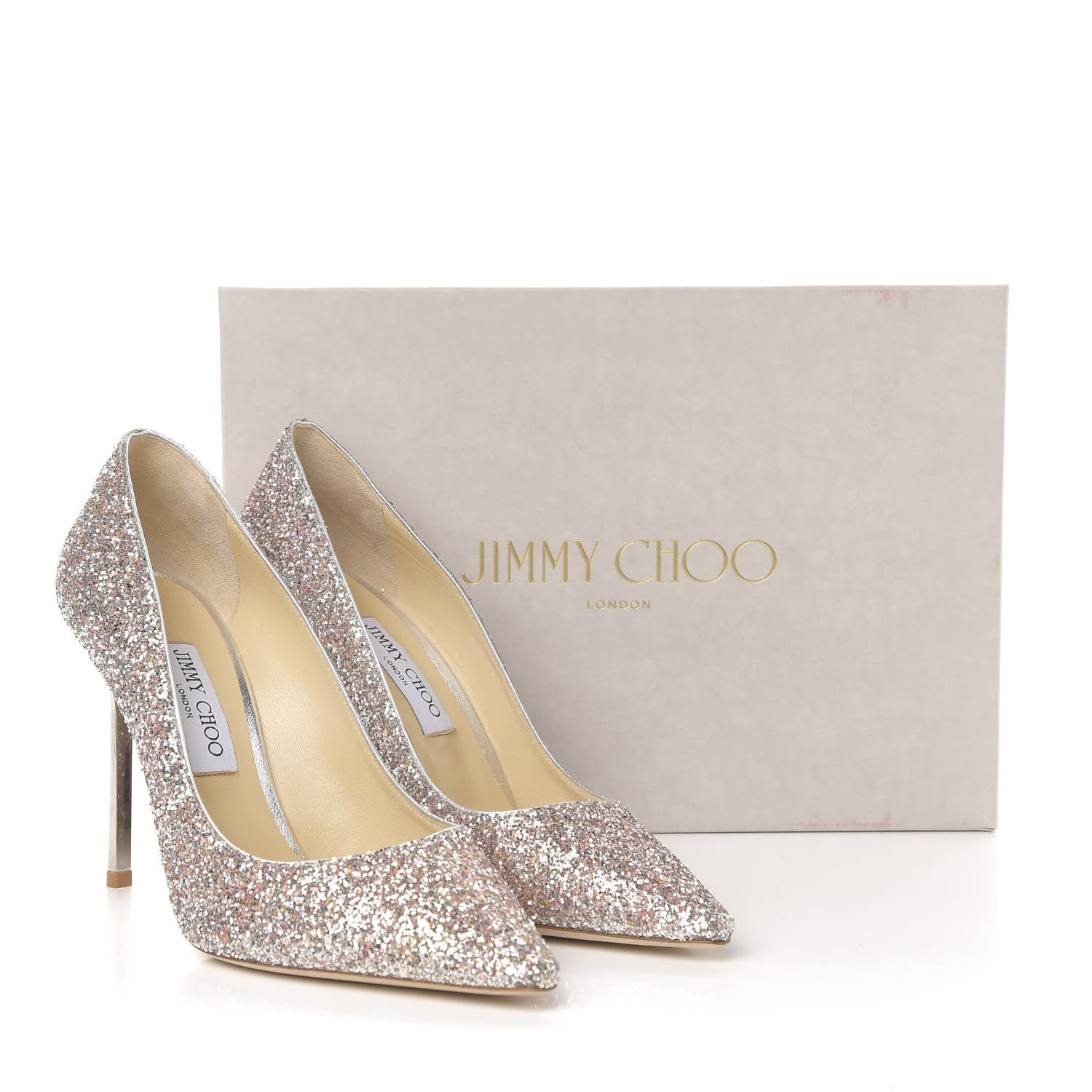 Jimmy Choo Coarse Glitter Romy 100 Pumps 40 Ballet Pink 9 of 9