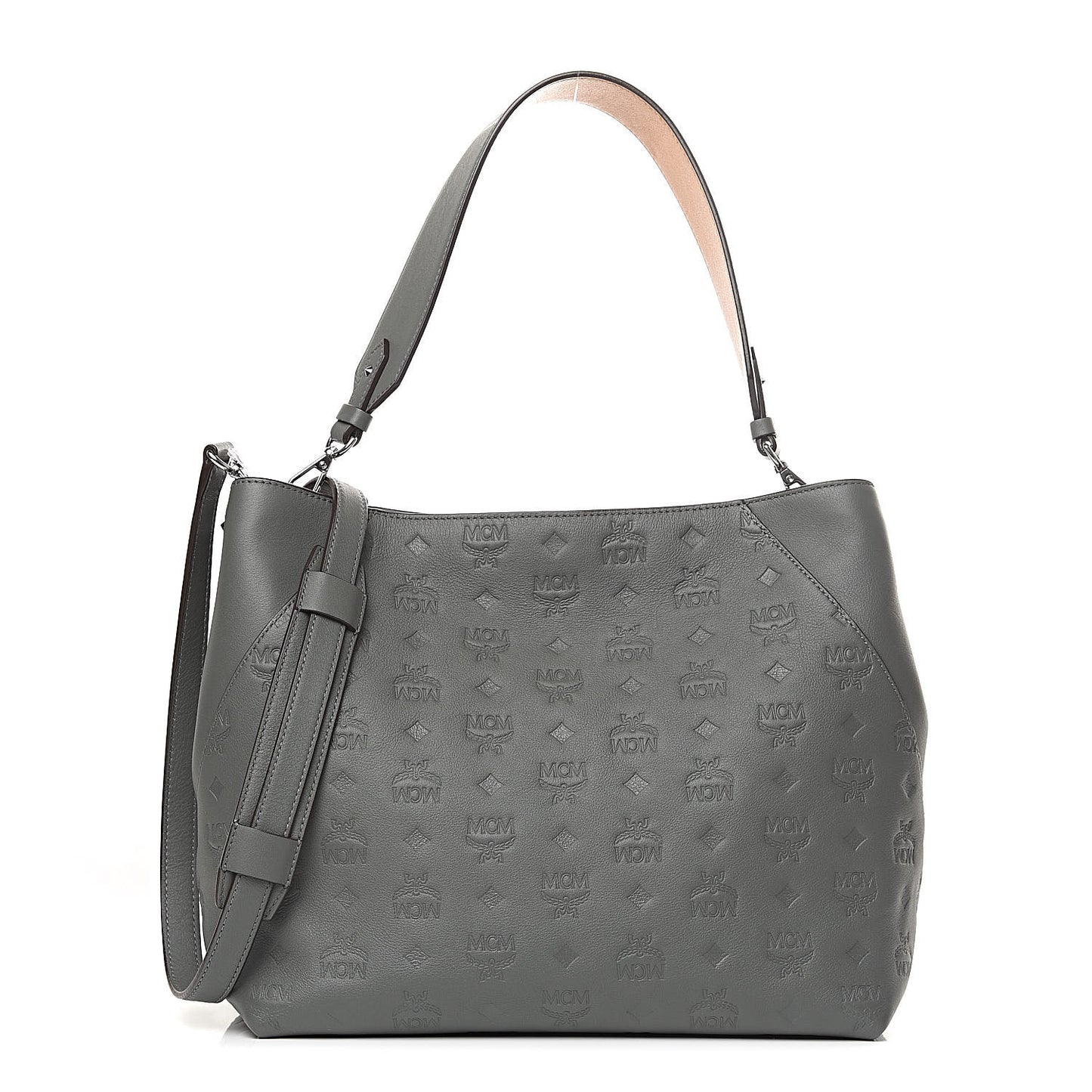 Grained Calfskin Medium Klara Hobo Charcoal